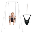 2 in 1 Baby Jumper, Toddler Swing and Bouncer, Indoor Outdoor Baby Swings for Infants, White