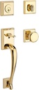 Baldwin SCNAPXROUTSR003 Reserve Single Cylinder Handleset Napa X round with Traditional Square Rose in Lifetime Brass Finish