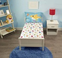 Baby Shark Toddler Fitted Sheet & Pillow Case, Multi Color
