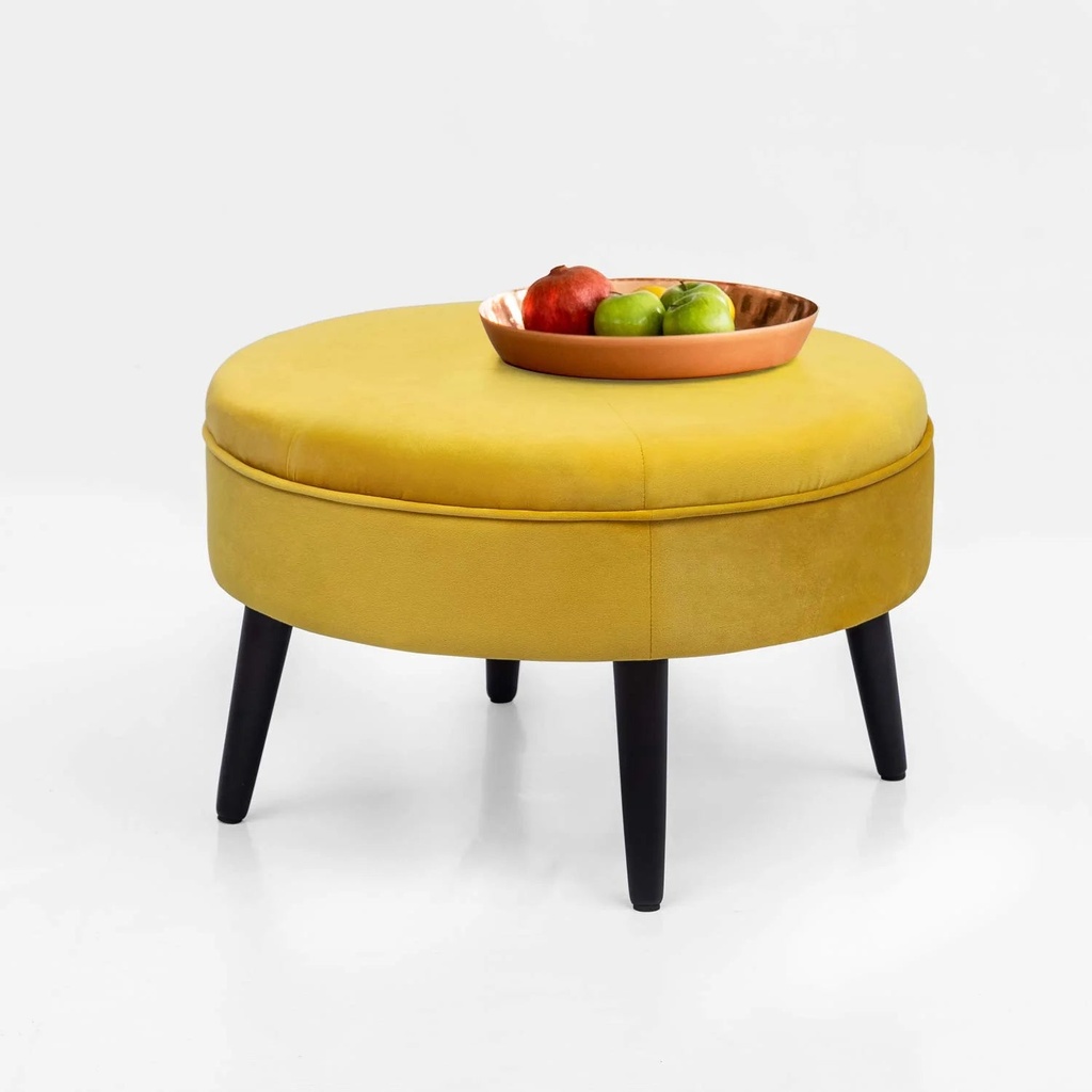 Homebeez Yellow Ottoman Footrest Stool - Extra Seating & Comfort