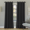 Sun Zero Oslo Theater Grade 100% Blackout Grommet Curtain Panel, 52" X 84", Coal Black
