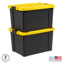 IRIS USA 19 Gal. Plastic Storage Bins with Lids, Latching Totes, Heavy Duty Containers 2Pk