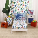 Universal Jurassic World Wild & Free Blue Dinosaur 2 Piece Toddler Sheet Set