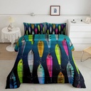 YST Colorful Fish Bedding Set Twin, Fish Hook Fishing Comforter Set for Kids Boys Girls Teens, Rustic Farmhouse down Comforter Bedroom Decor, Soft Breathable Quilted Comforter, 2 Piece