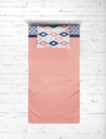 Bacati - Emma Aztec 3-Piece 100% Cotton Percale Toddler Sheet Set, Coral/Mint/Navy