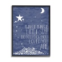 The Kids Room by Stupell Navy Textural Twinkle Little Star Typography Oversized Framed Giclee Texturized Art, 16 X 1.5 X 20