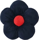 Butterfly Craze Daisy Lounge Flower Pillow for Teens & Kids Plush Microfiber M 20" Diameter Navy