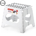 ACSTEP Step Stool 11 Inch,Tall Kids Folding Step Stool, Plastic Step Stools with Non-Slip Surface,White