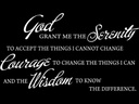 Matte White 40" X 22" God Grant Me the Serenity PRAYER BIBLE... Vinyl Wall Art Home Decor Decal Sticker