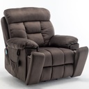 Uhomepro Oversized Massage Recliner Chair with Heat, Large Electric Power Lift Recliner Chair for Big and Tall and Elderly with Hidden Cup Holder, 330Lb, Home Theater Accent Chairs, Dark Brown
