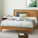 Zinus Alexia 37" Deluxe Wood Platform Bed Frame with Headboard, Rustic Pine, Queen