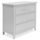Dream on Me Tiana 3 Drawer Dresser in Silver Shimmer, Easy to Assemble, Durable Pinewood