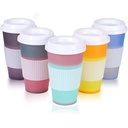 Color Changing Tumbler Cups for Hot Drink - 5 Pcs 16Oz Plastic Tumblers Coffee Cups with Lids - Durable & Splash-Proof Water Reusable Travel Cup to Go Coffee Cup