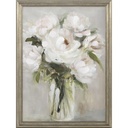 My Texas House Peachy Rose Bouquet Framed Emb Canvas Board 18" X 24"
