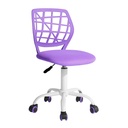 Homy Casa Kids Cute Office Chair Small Desk Chair Armless Study Chair W/Lumbar Support Adjustable Swivel Chair for Children in Bedroom School, Purple