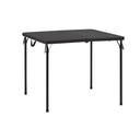 Mainstays 34" Square Resin Fold-In-Half Table, Rich Black