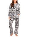 Womens plus Size Pj Set 2 Piece Long Sleeve Pajamas Tops with Long Sleep Pants Soft Pjs Lounge Sets with Pockets