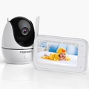 Febfoxs Baby Monitor with Camera and Audio, 4.3"Sreen Video Baby Monitor, 1080P Security Camera, 2-Way Talk, 2X Zoom, Night Vision, 1300Ft Range, No Wifi
