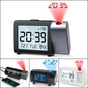 VOCOO Projection Alarm Clock for Bedroom, Digital Black LCD Clock with Projection on Ceiling Wall for Kids Elderly Adults (With US Power Adapter)