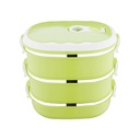 XMMSWDLA Cute Lunch Box Green Lunch Box3-Layer 2700Ml Rectangular Food Lunch Box Stainless Steel Lunch Box Lunch Box Food Storage Box Children'S Lunch Box Hot Food Work Lunch Box for Men
