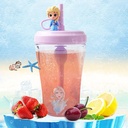 Cups with Lids and Straws, Non-Bpa Leak-Proof Screw-On Lid with Straw Made of Durable Plastic and Silicone, Perfect Baby Cup Bundle for Kids