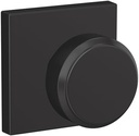 SCHLAGE Custom FC172 BWE 622 COL Bowery Non-Turning Knob with Collins Trim, Matte Black