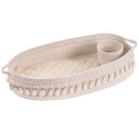 Adrinfly Baby Changing Basket, Handmade Woven Cotton Rope Moses Basket, Changing Table Topper with Mattress Pad(White&Brown)