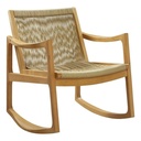 Linon Woven Wood and Rope Rocking Chair in Natural Brown