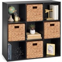 Best Choice Products 9-Cube Bookshelf, 11In Display Storage Compartment Organizer W/ 3 Removable Back Panels - Black