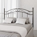 Mainstays Full/Queen Adjustable Metal Headboard with Scrollwork, Black