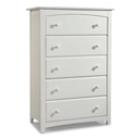 Kingfisher Lane 5 Drawer Wood Bedroom Dresser in White
