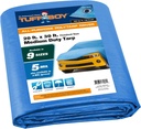 Tarps Waterproof Tarp 20X30 – Waterproof Tarp, UV Resistant Poly Tarp Cover, Rip & Tear Proof Tarpaulin – 5 MIL Lightweight Tarp for Tent Camping – Large Tarp for Pool Cover, Boat, RV & More.