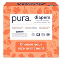 Pura Sensitive Soft Sustainable Baby Diapers Size 1, 96 Count (Choose Your Size and Count)