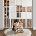 Baby Safety Gate, Extra Tall 36 Inch ,Wide 29.5"To 48.8" Baby Gate for Stairs and Doorway,Gate for Ages 6 to 36 Months,White