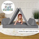Imaginarium Little Brother, Little Sister Kids and Toddler Play Couch, Dark Gray