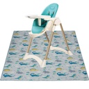 Grusce Splat Mat for under High Chair 51 X 51 Inch Baby Dining Chair Mat Anti-Slip Floor Splash Mat Waterproof High Chair Floor Protector Pad Portable Baby Spill Mat for Mealtime Playtime