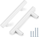 Probrico 5 Pack| White Cabinet Pulls 2-1/2 Inch T Bar Euro Style Handles Kitchen Cupboard Stainless Steel Modern Cabinet Hardware