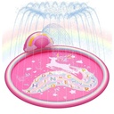 Joystone Splash Pad Sprinkler Play Mat for Kids and Dog, 67" Inflatable Water Toys Backyard Dog Pool Toys for 3+ Children & Pets, Pink