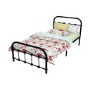 BK Furniture Melissa Metal Bed, Twin, Black