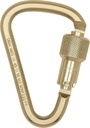 Equal D Steel Carabiner by Proclimb - Zinc Plated - 14Mm Gate Opening - Twist Lock Gate