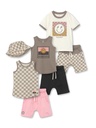Little Star Organic Toddler Boy 7Pc Outfit Set, 12M-5T