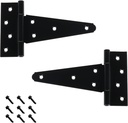 6" Heavy Duty Steel "T" Hinge for Wood Fencing - Pair (AD2008-6)