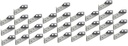 Gatuida 30 Pcs Corner Code Shelf Holder Corner Support Bracket Angle Bracket Braces Flat Bracket Shelf Supports Metal Stand Furniture Fastener Cupboard Stainless Steel Connector