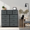 Sorbus Dresser with 9 Drawers- Black