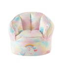 Heritage Kids Multicolored Tie Dye Unicorn round Bean Bag for Children'S Room Décor