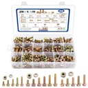 450PCS M6 M8 M10 Flange Hex Head Bolts Nuts Washers Kit, Class 8.8 Alloy Steel Color Zinc Plating Metric Flanged Hex Screws Kit