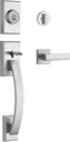 Kwikset Tavaris Single Cylinder Handleset W/Vedani Lever Featuring Smartkey® in Satin Chrome