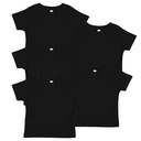 Rabbit Skins 5 Pack Fine Jersey Toddler T-Shirt Boy & Girl| Kids Tee| Blank Child Tshirt , Black, 2