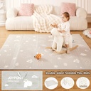 Joypony Baby Play Mat 79" X 71", Extra Large Foldable Play Mats for Babies and Toddlers with Travel Bag