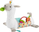 Fisher-Price Grow-With-Me-Tummy Time Llama Plush Baby Wedge with 3 Take-Along Sensory Toys, Unisex